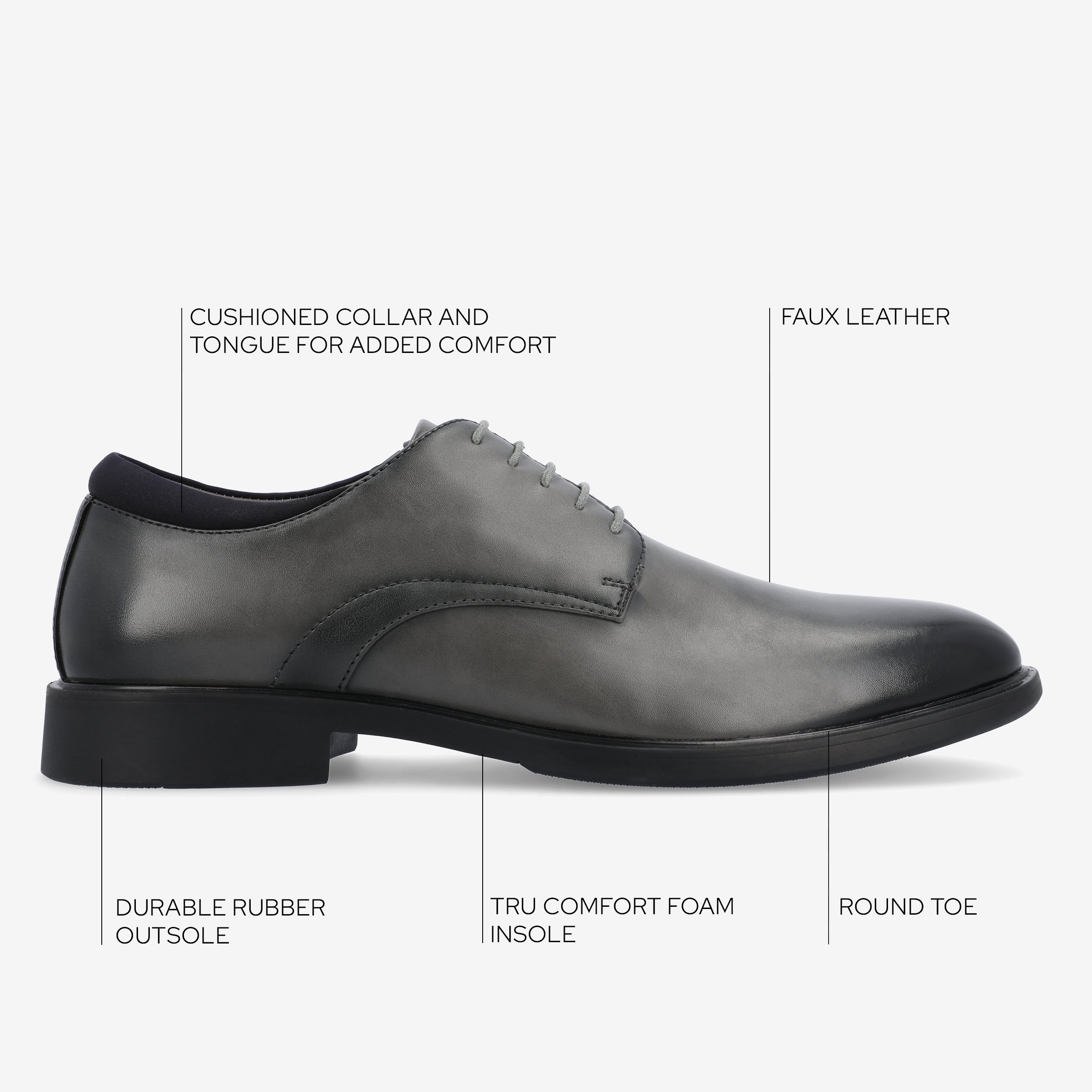 Kimball Wide Width Plain Toe Dress Shoe