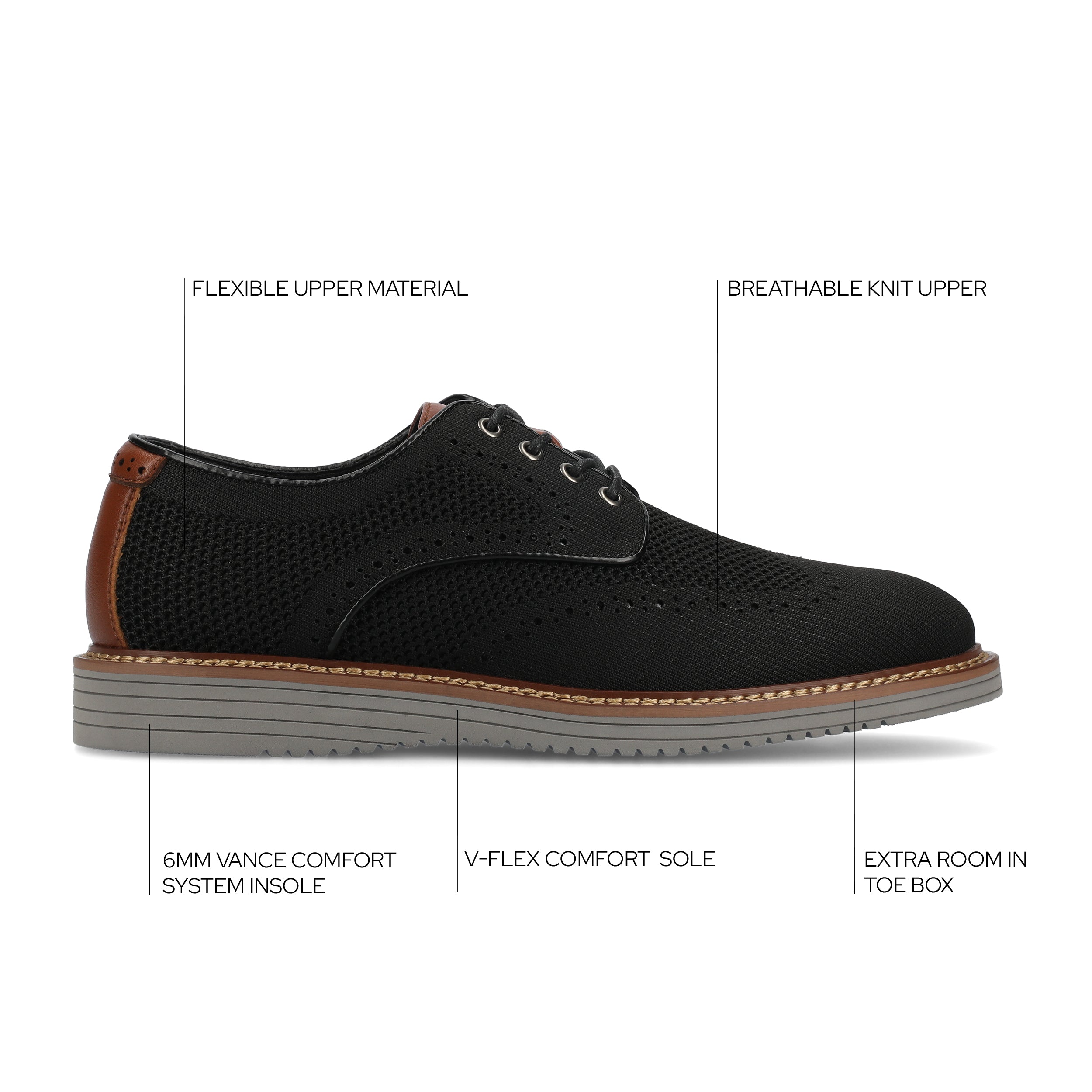 Whitaker Wingtip Hybrid Dress Shoe