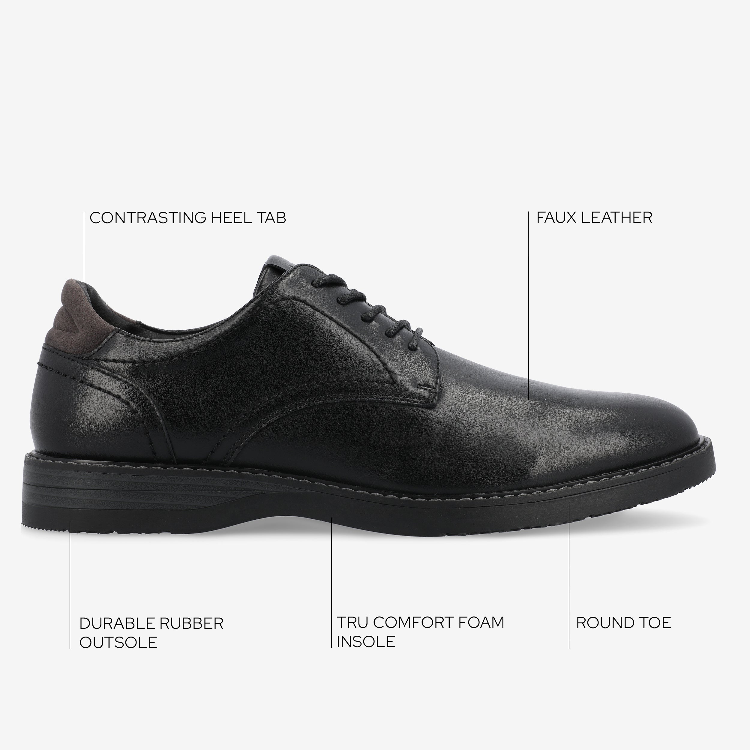 Rutger Plain Toe Hybrid Dress Shoe