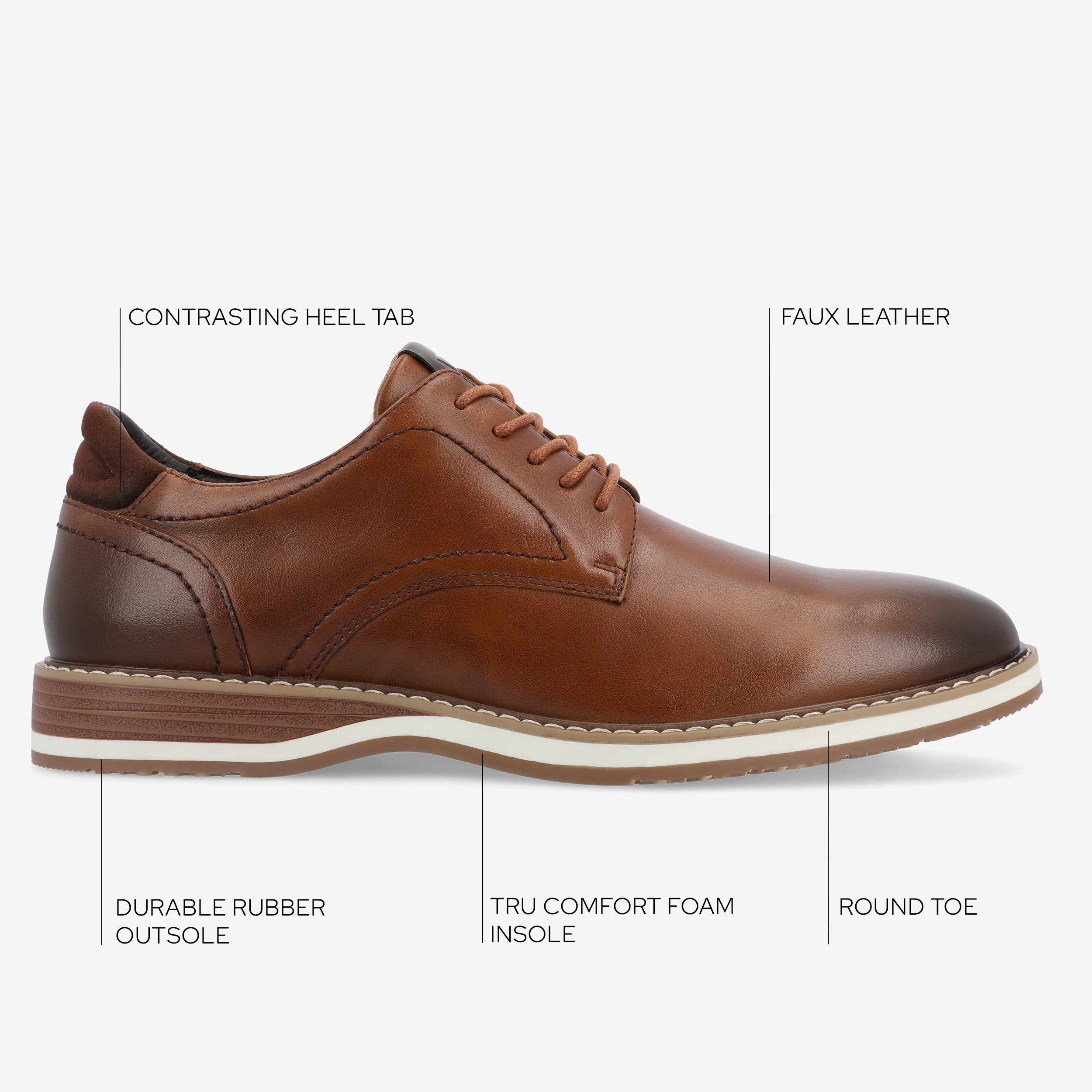 Rutger Plain Toe Hybrid Dress Shoe