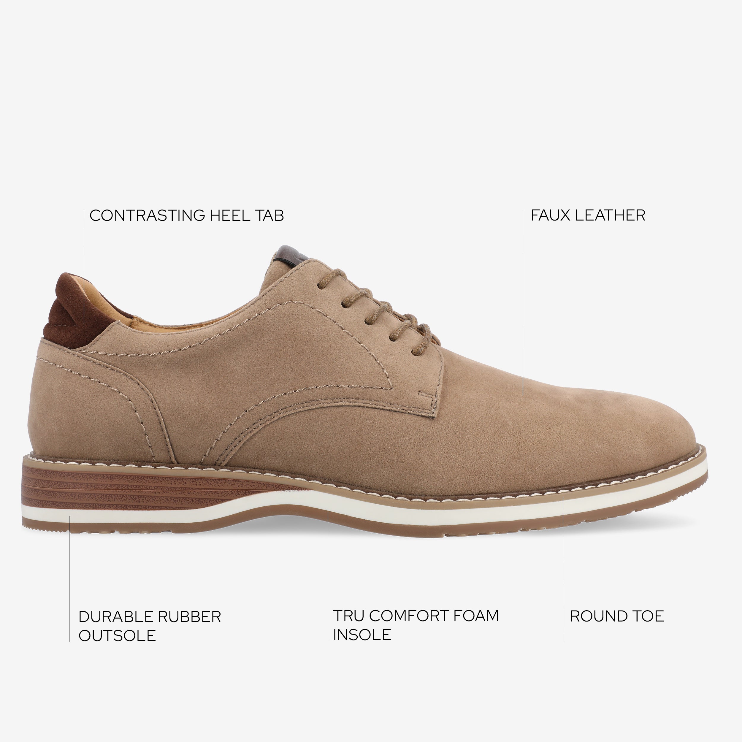 Rutger Plain Toe Hybrid Dress Shoe